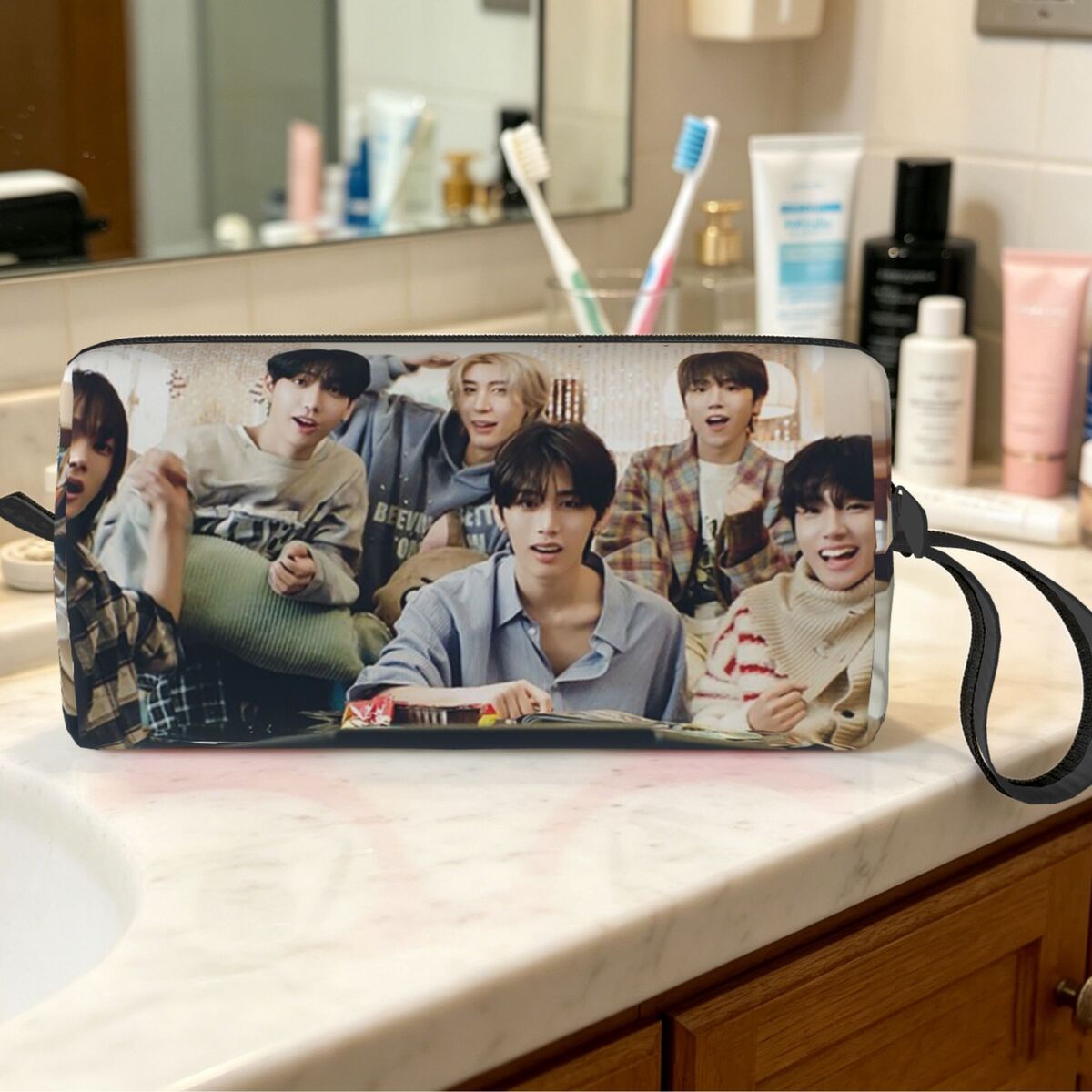 Women Bags Next - 隣の男の子 KPOP メイクアップバッグ 化粧品オーガナイザー 洗面用具 化粧品バッグ