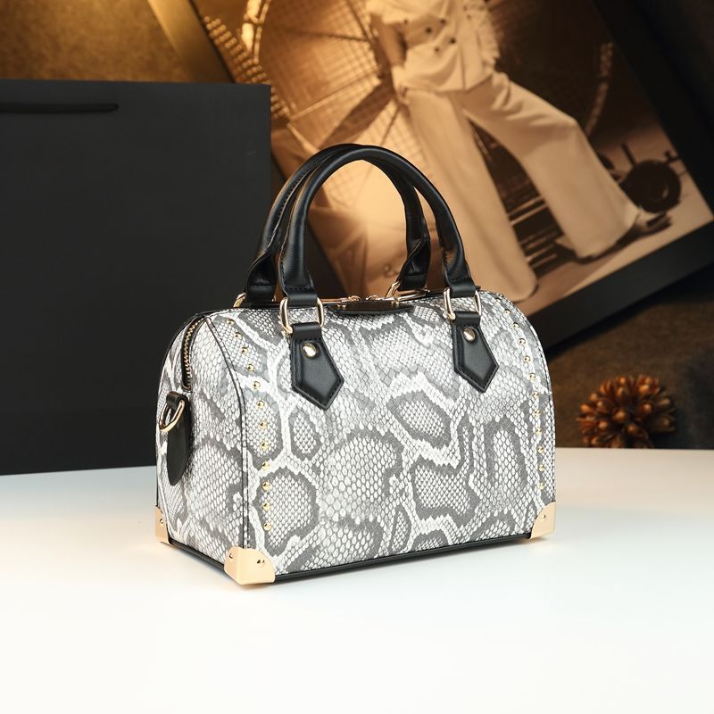 Women Bags High End Brands - 2025年 高級本革 蛇革柄 レディース ピローハンドバッグ 有名ブランド