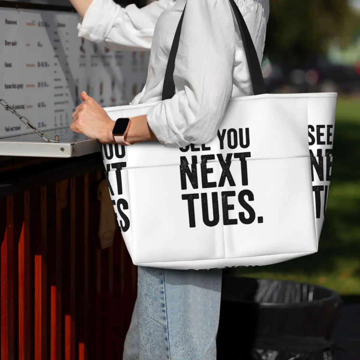 Women Bags Next - 来週の火曜日に会いましょう 誓う宣誓付きビーチトートバッグ スポーツジムヨガダッフルバッグ ラージトートバッグ 女性用トラベルバッグ フィットネスバッグ