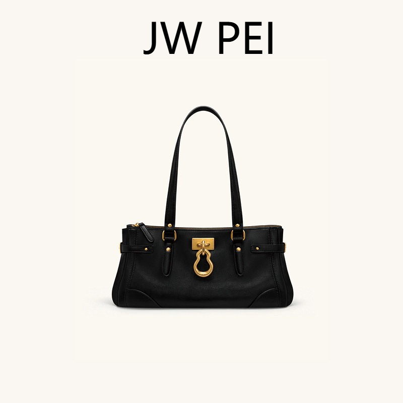 Women Bags Jw Pei - JW PEI 2026 新型ロングトートバッグ、ひょうたん飾り付き、バイクスタイルシングルルーム脇下バッグ