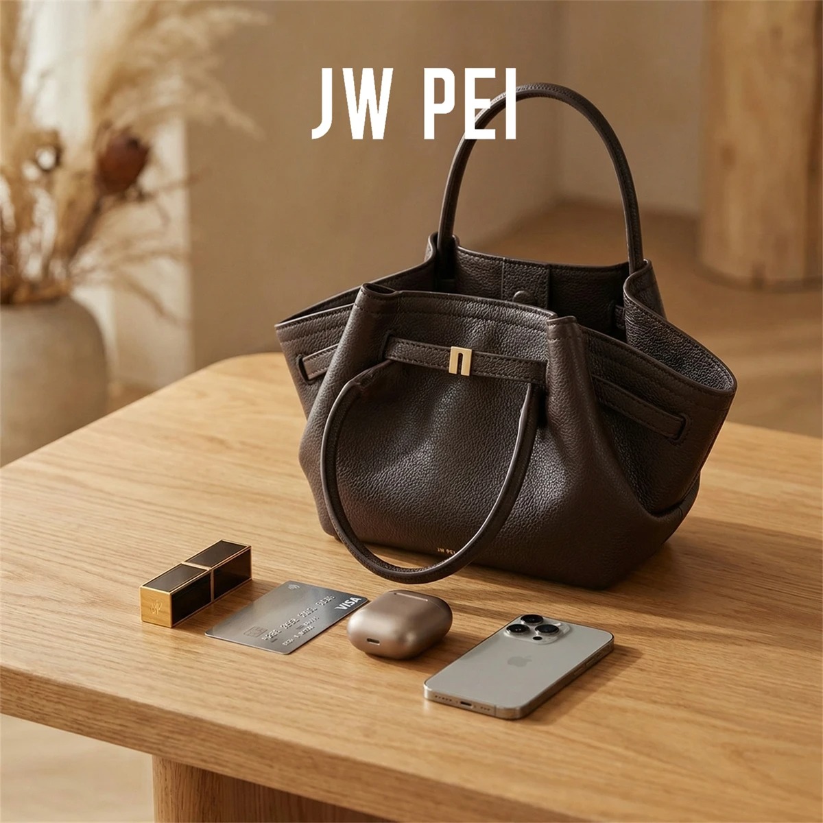 Women Bags Jw Pei - JWPEI餃子バッグ、ハンドヘルドトートバッグ、ニッチデザイン、レディースショルダーバッグ、通勤用レザークロスボディバッグ