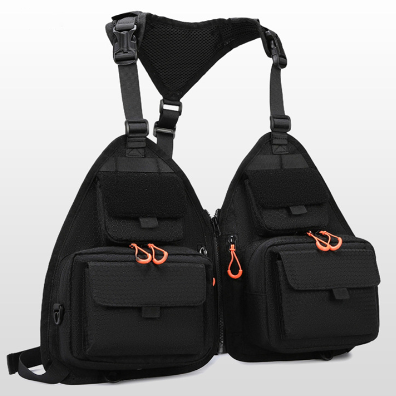 Women Bags Polene - 戦術的なキャンプ釣り用ベストパック、フライフィッシングチェストバッグ、女性男性用アウトドアメッシュフロントリグ、調節可能な多機能ポケットバッグ
