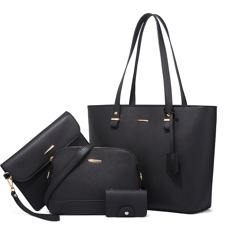 Women'S Crossbody Bags - 4点セット ファッション レディースバッグセット 無地 トートバッグ レトロ