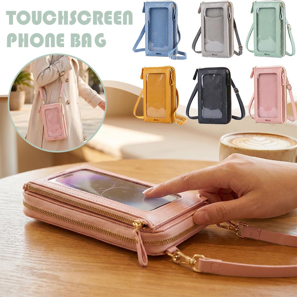 Women Bags Purses - 女性用バッグ ソフトレザー財布 タッチスクリーン携帯電話用財布 ショルダーストラップ付きハンドバッグ 女性用 格安レディースバッグ