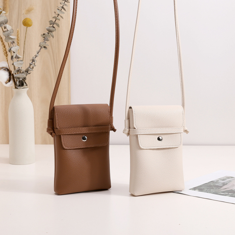 Women Bags Purses - ミニクロスボディフォンバッグ レディース 2026年 最新トレンド 縦型小型ショルダーバッグ ソフトレザー