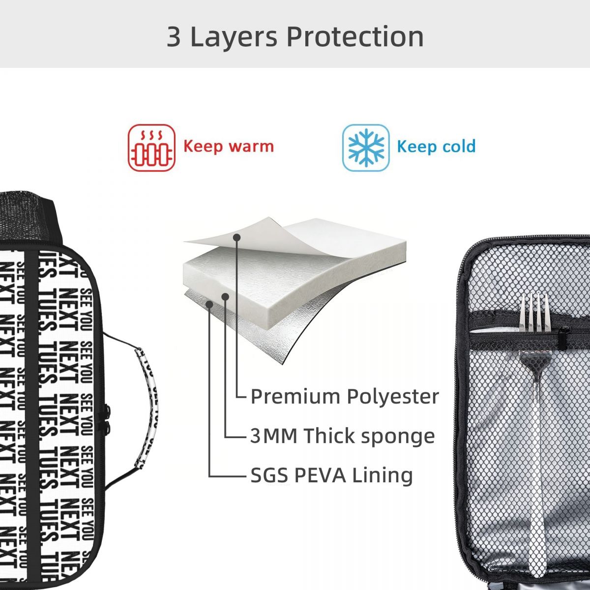 来週の火曜日に会いましょう。女性用断熱ランチバッグ、オフィス - Women Bags Next のレビューと価格