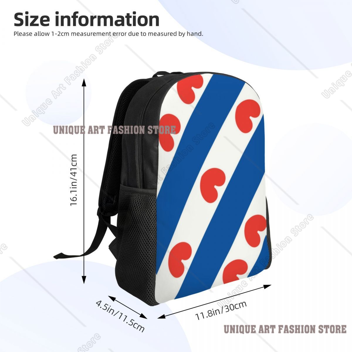 フリースランド旗バックパック 女性用 男性用 大学生 ブック - Women Bags Netherlands のレビューと価格