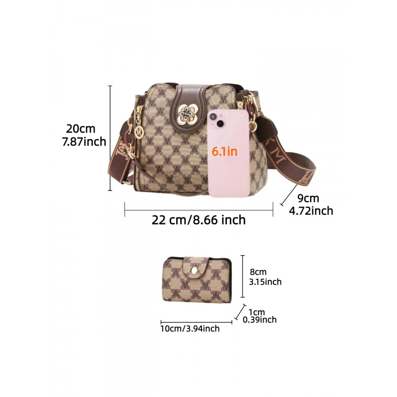 ヴィンテージ風レタープリントショルダーバッグ、ファッショナブ - Women'S Crossbody Bags のレビューと価格