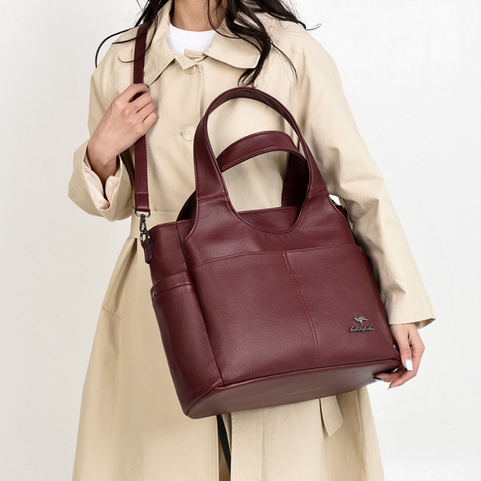 ソフトレザートートバッグ 3つのメインコンパートメント デュ - Women Bags Polene のレビューと価格
