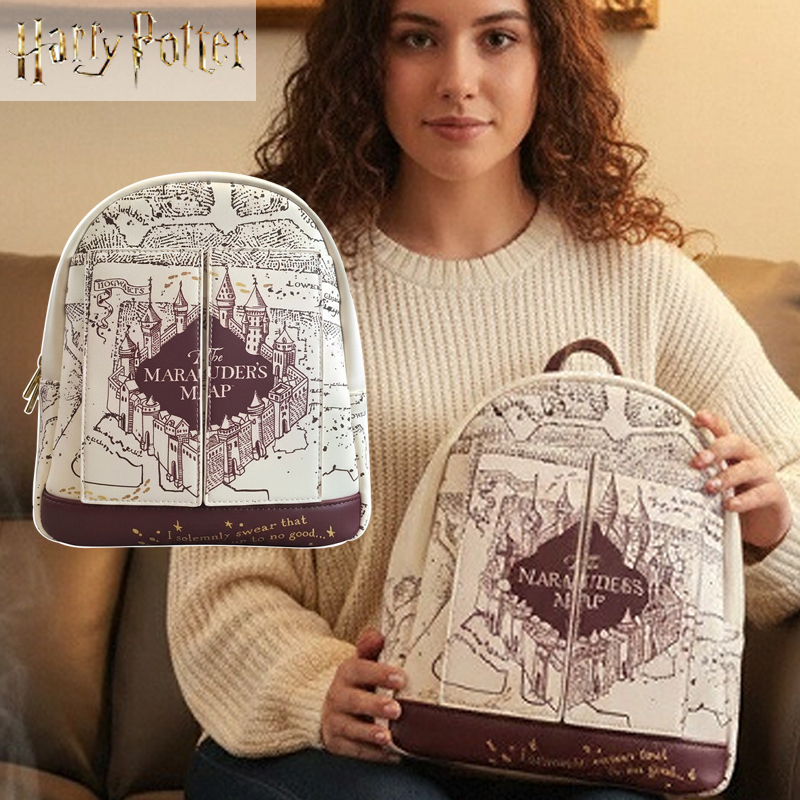 ハリー・ポッター地図柄プリントコスプレ女性用ダブルストラップ - Women Bags Purses のレビューと価格