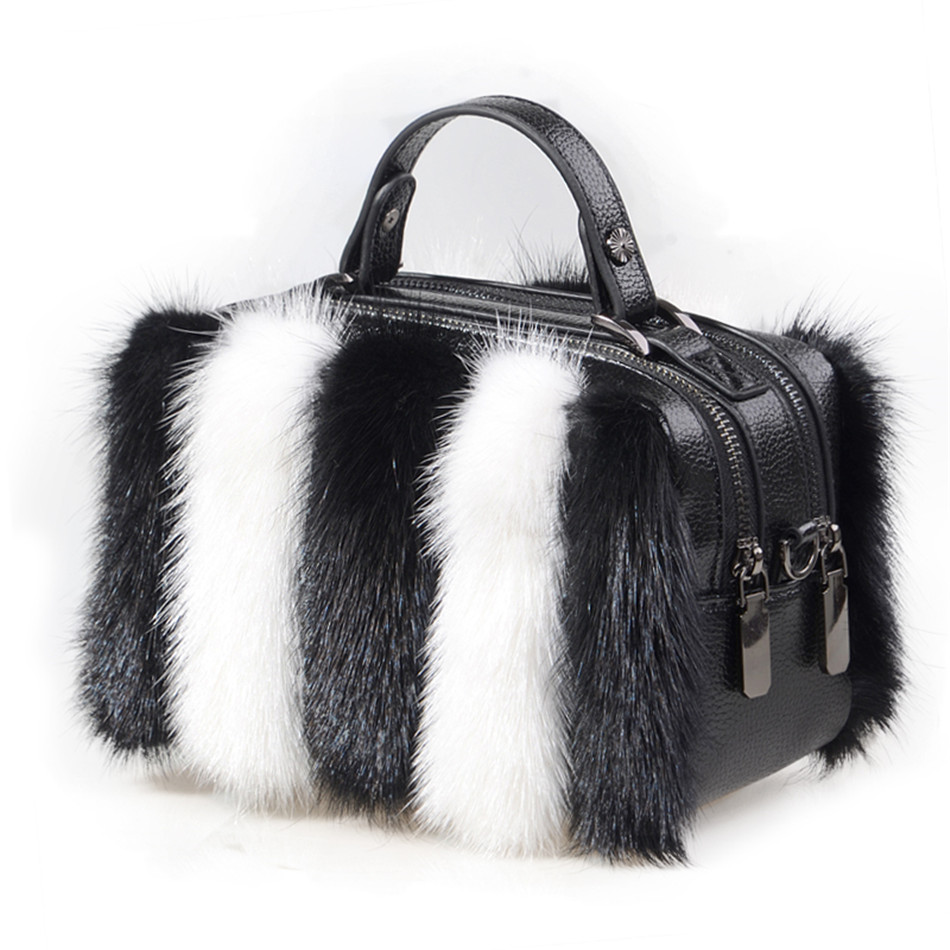 天然ミンクファーバッグ 2026 クロスボディバッグ 秋冬  - Women Bags Pk のレビューと価格