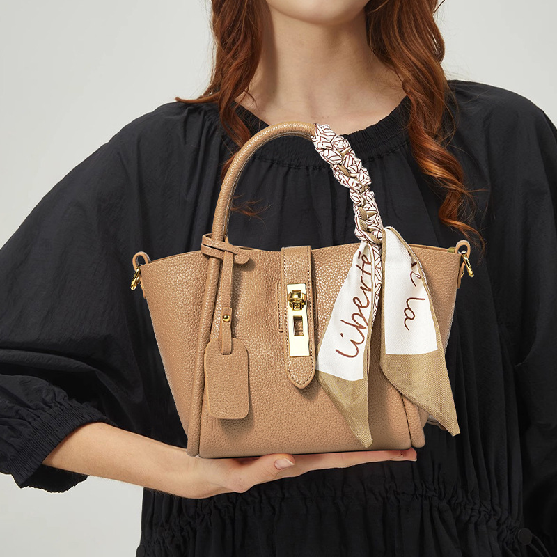 レディースバッグ、トートハンドバッグ、本革ミルクティーロック - Women Bags Jw Pei のレビューと価格
