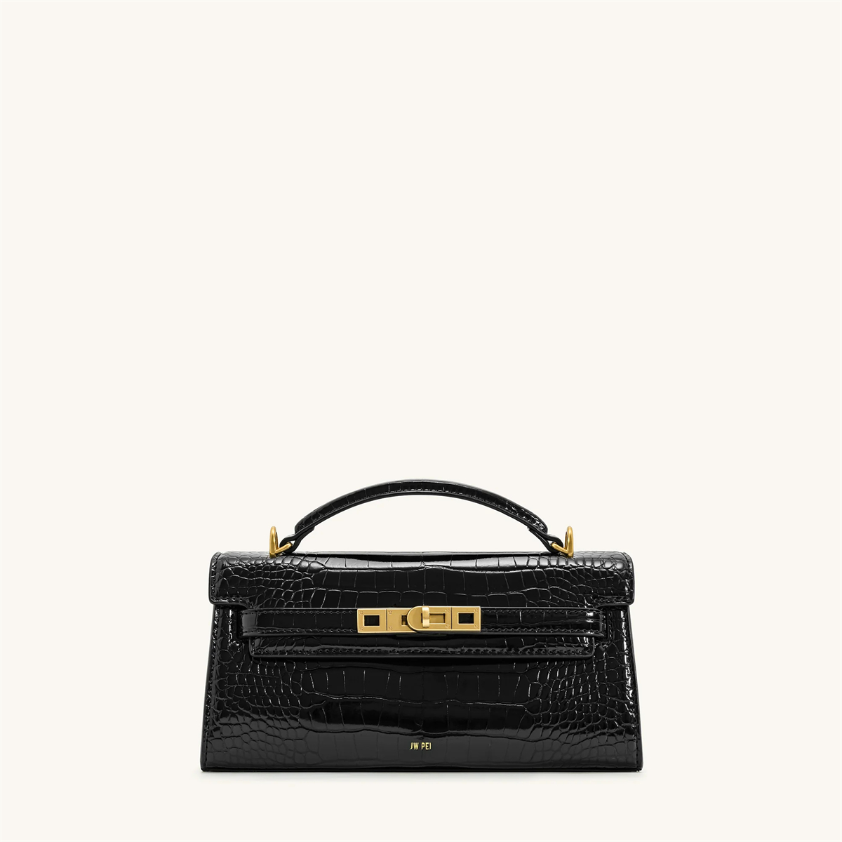高級レザーと織り込み素材のハンドバッグ、ヴィンテージメタルバ - Women Bags Jw Pei のレビューと価格