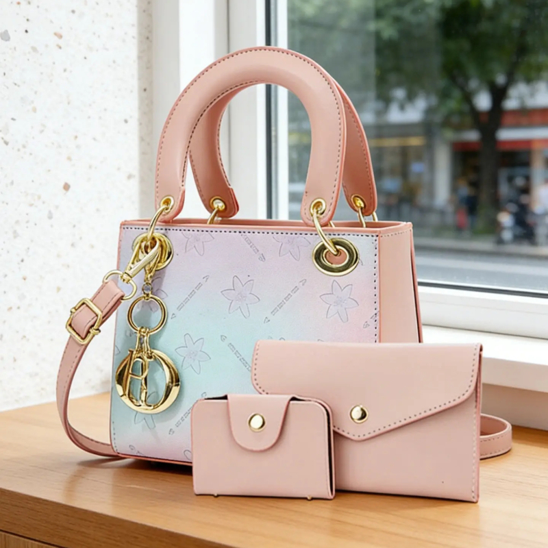 グラデーションプリントクロスボディショルダーバッグセット、キ - Women Bags Purses のレビューと価格