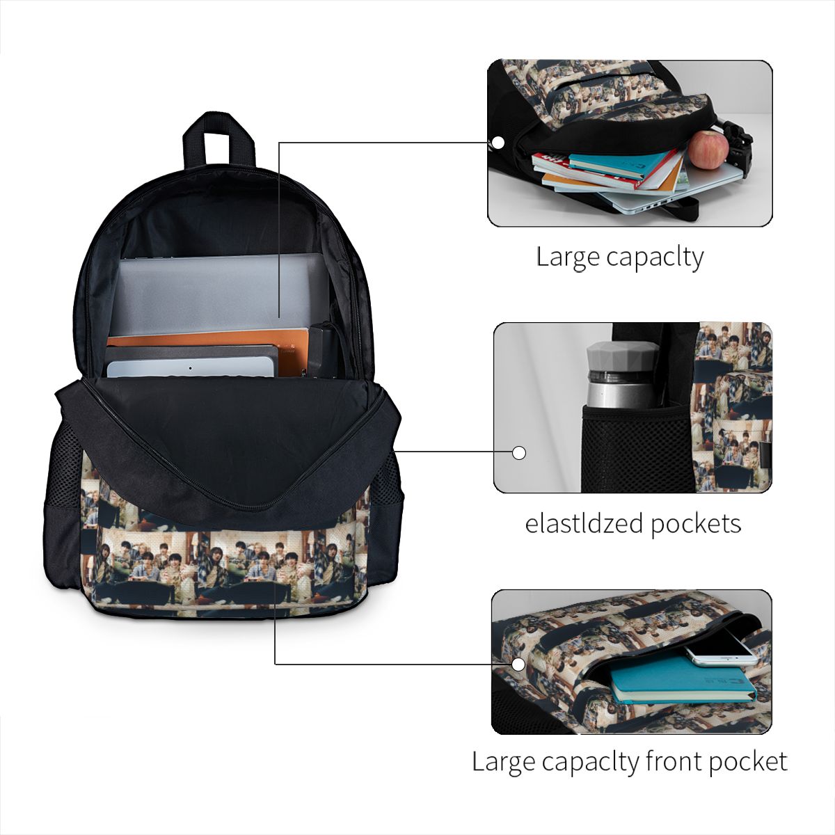 隣の少年 KPOP バックパック学生ブックバッグ子供スクール - Women Bags Next のレビューと価格
