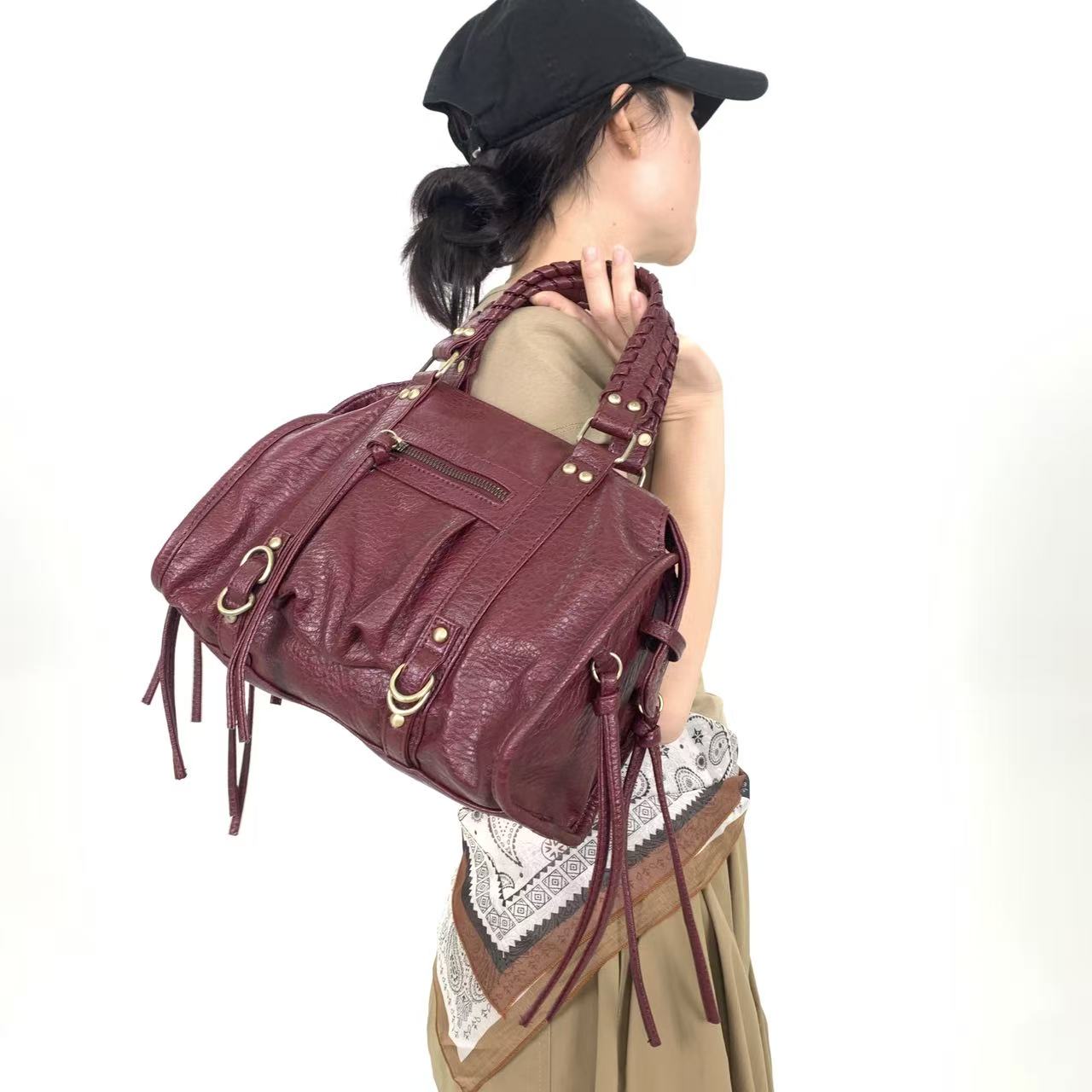 レディースレトロバイクハンドバッグ、ウェイストランドスタイル - Women Bags Polene のレビューと価格
