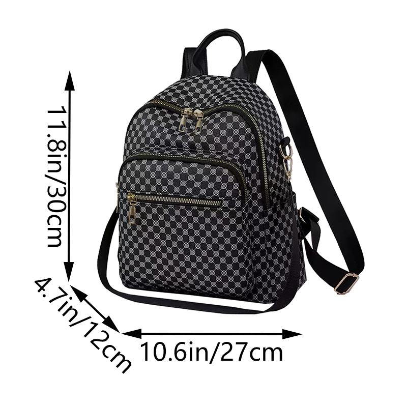 シックなヴィンテージ風幾何学模様PUバックパック、トップキャ - Women'S Bags Going Out のレビューと価格