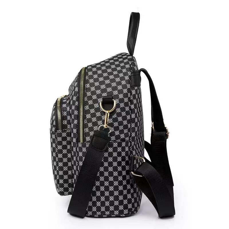 シックなヴィンテージ風幾何学模様PUバックパック、トップキャ - Women'S Bags Going Out のレビューと価格