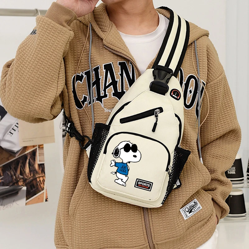 スヌーピーバッグチェストパック女性男性の韓国語版クロスボディ - Women'S Bags Going Out のレビューと価格
