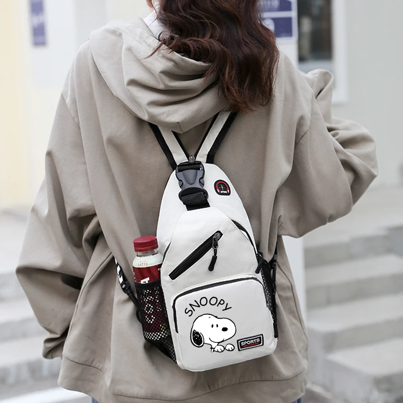 スヌーピーバッグチェストパック女性男性の韓国語版クロスボディ - Women'S Bags Going Out のレビューと価格