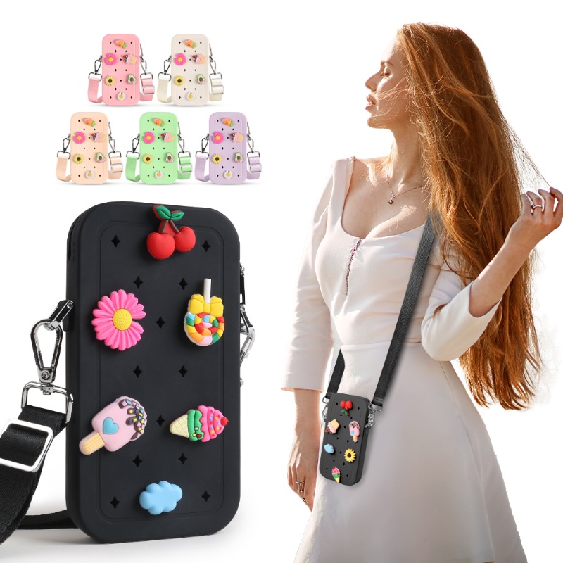 多機能ポータブルシリコンクロスボディバッグ防水ジッパー旅行用 - Phone Bag Crossbody のレビューと価格
