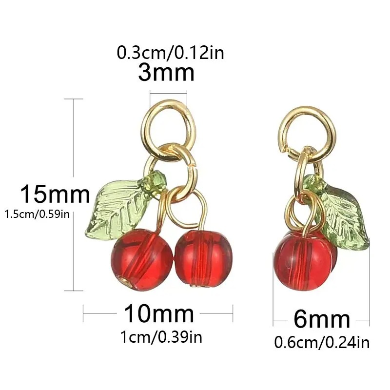 10 パック 18x18mm マルチシェイプ 3D レッドチ - Women Bags Pack のレビューと価格