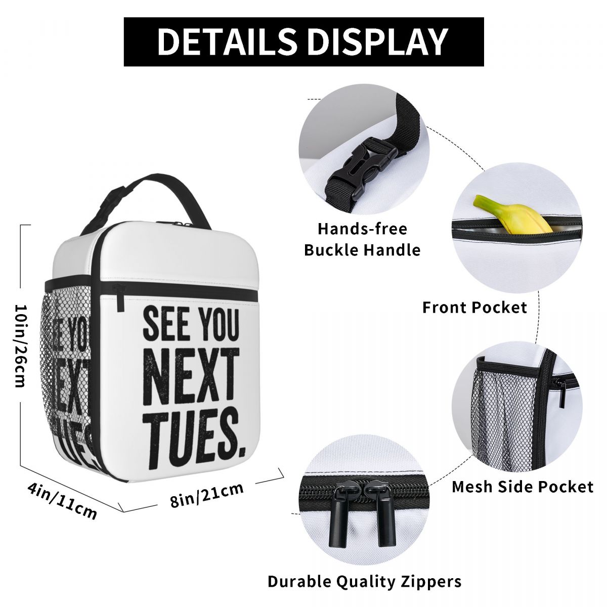 来週の火曜日に会いましょう 耐熱ランチバッグ 女性用 子供用 - Women Bags Next のレビューと価格
