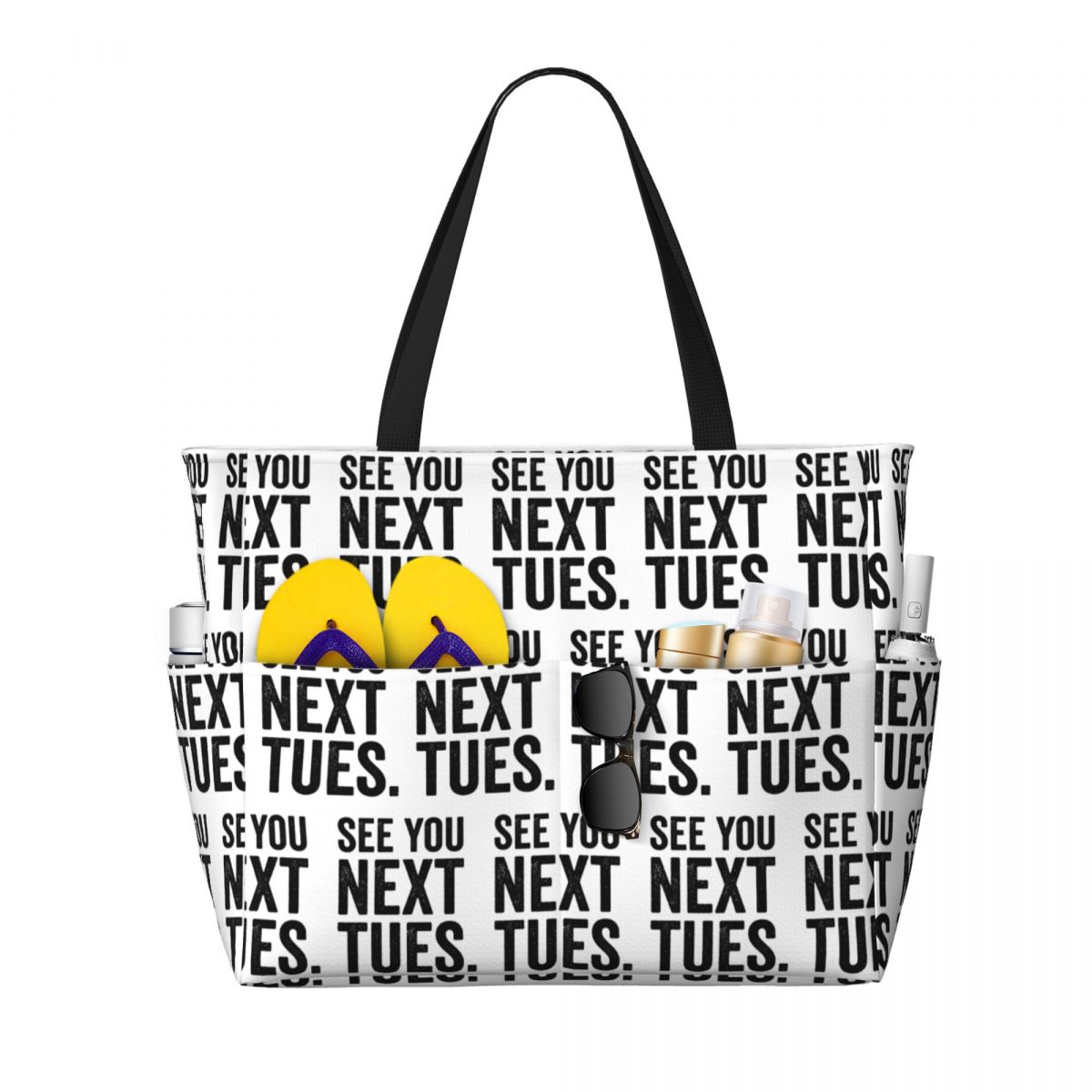 来週の火曜日に会いましょう 誓う宣誓付きビーチトートバッグ  - Women Bags Next のレビューと価格