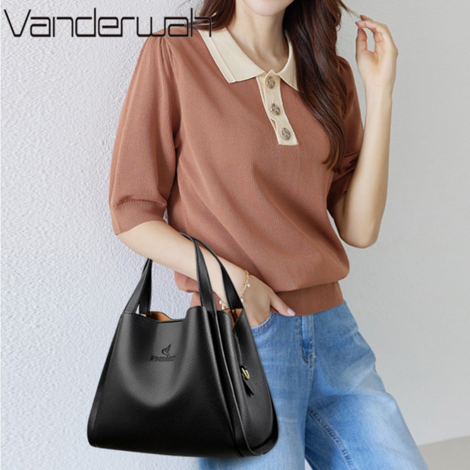 Vanderwah-女性用ソフトレザーハンドバッグ,トップハ - Women Bags High End Brands のレビューと価格