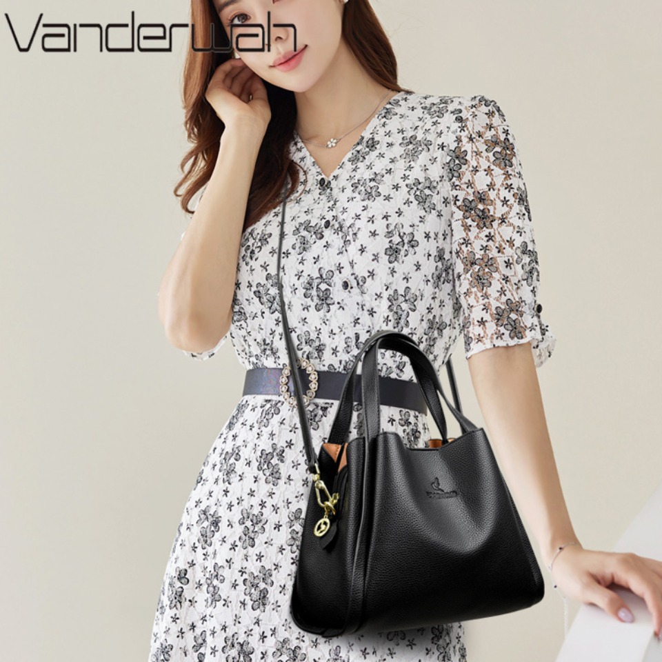 Vanderwah-女性用ソフトレザーハンドバッグ,トップハ - Women Bags High End Brands のレビューと価格