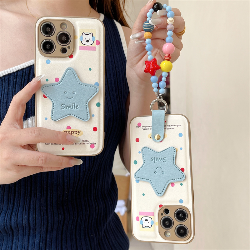 カラーポルカドットキュートスターフォンケース iPhone  - Phone Bag Crossbody のレビューと価格