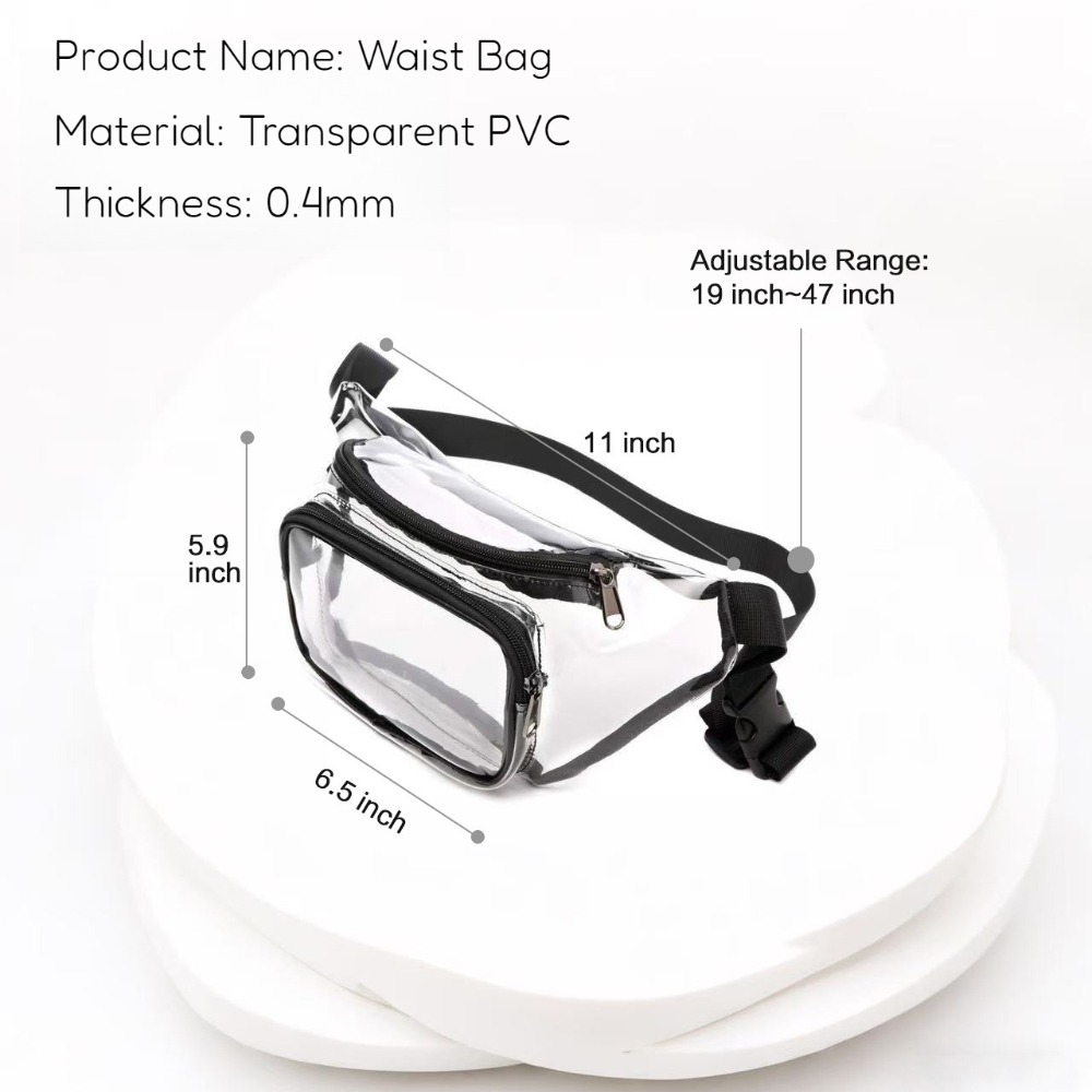クリアファニーパック透明PVCマルチカラー調節可能ベルトバッ - Women Bags Pack のレビューと価格
