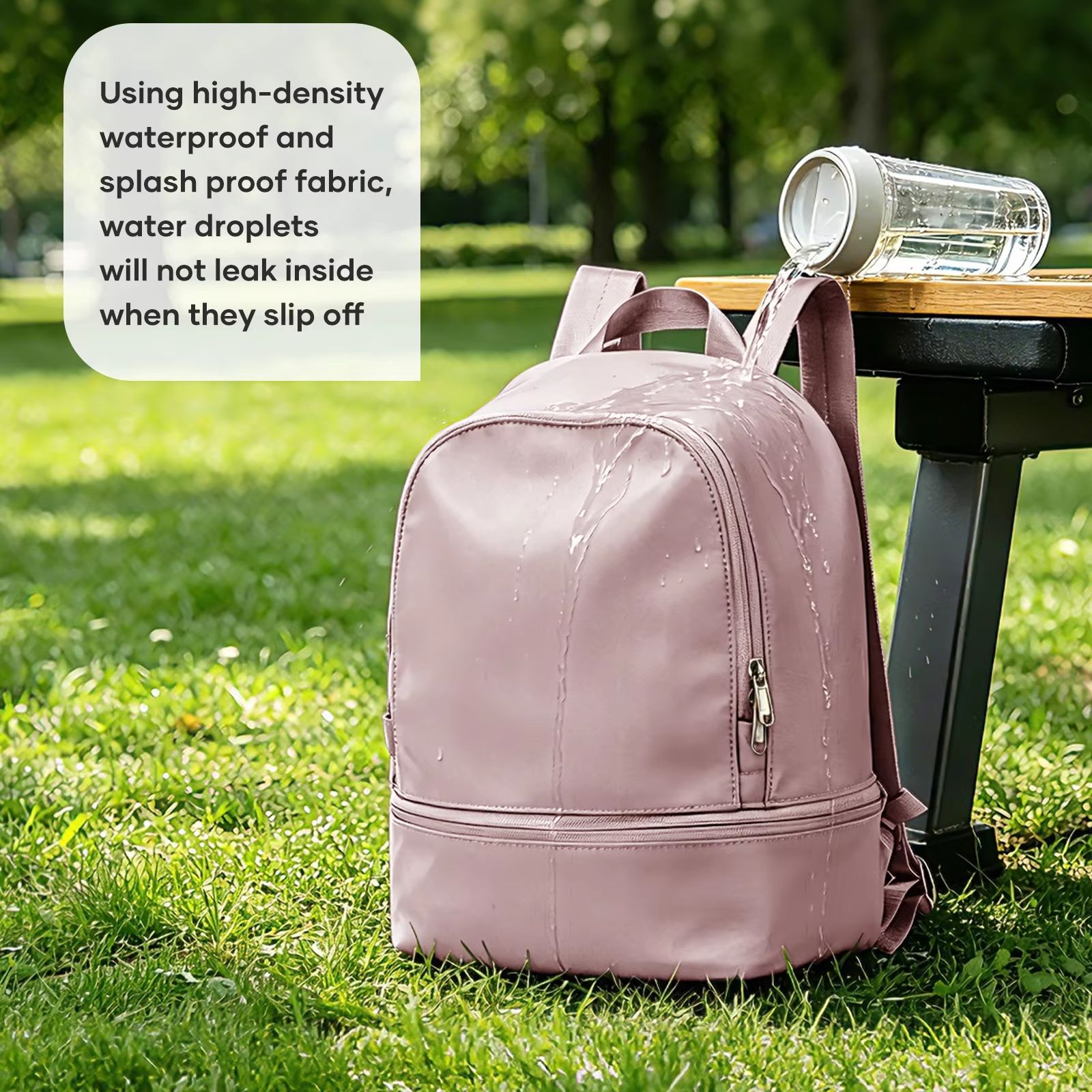 女性用バッグ、靴用コンパートメント付き小型スポーツバックパッ - Women Bags Purses のレビューと価格