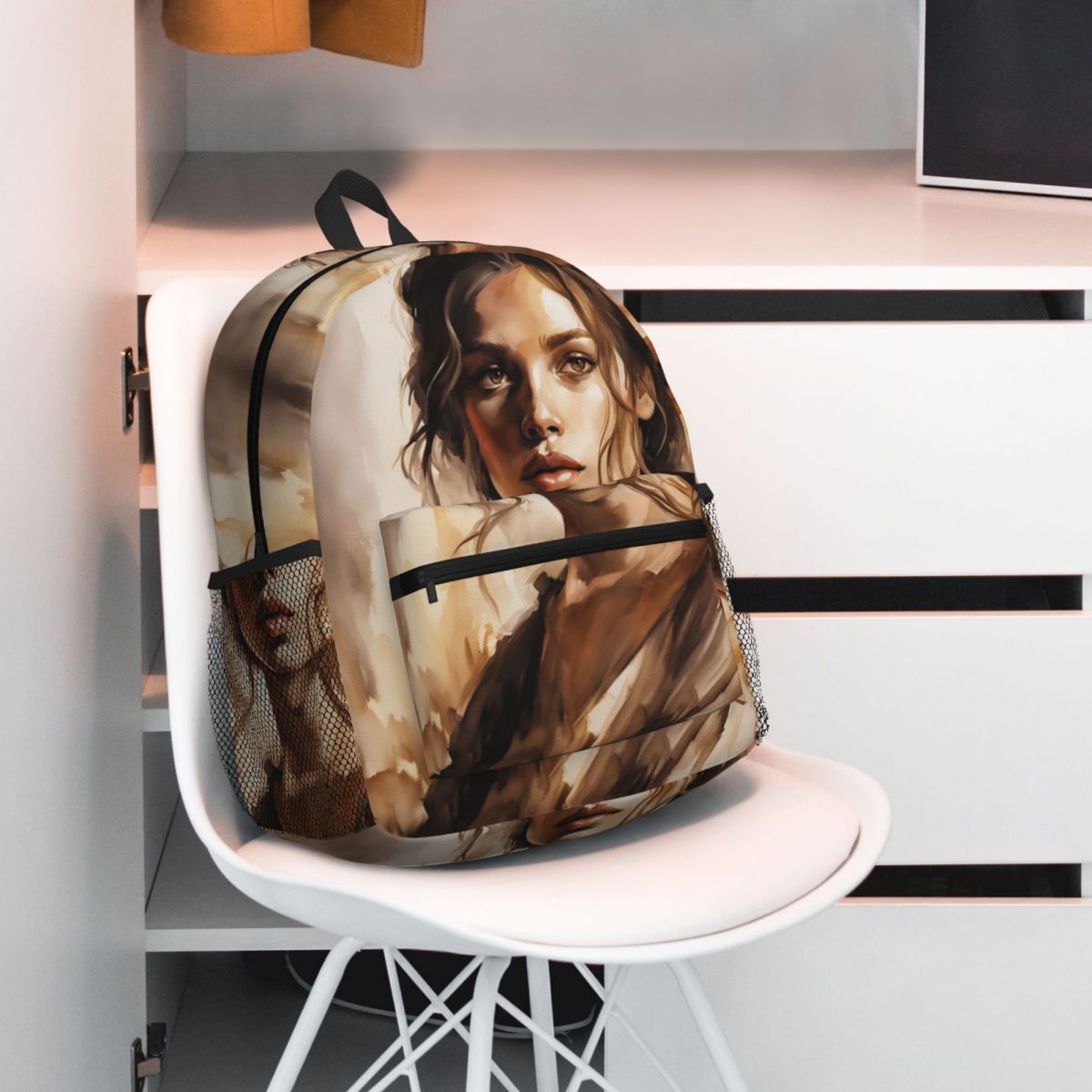 隣の女の子水彩画学生バックパックスクールバッグハイキング旅行 - Women Bags Next のレビューと価格