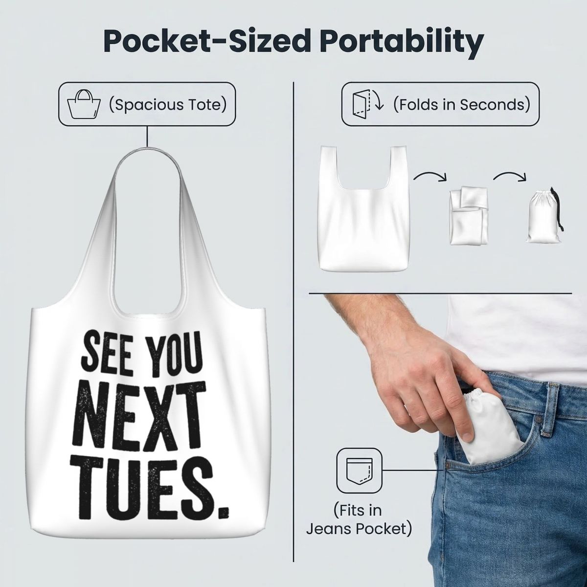 来週の火曜日にお会いしましょう。スワーリングショッピングトー - Women Bags Next のレビューと価格