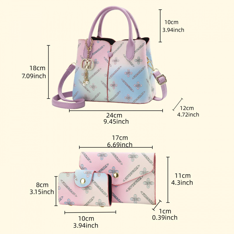 グラデーションカラー レディース3点セットバッグ、女性用ショ - Women'S Crossbody Bags のレビューと価格