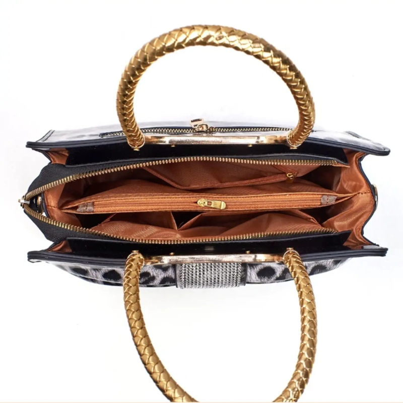 バタフライノットヒョウ柄レディースバッグ、高品質PU素材サッ - Women'S Crossbody Bags のレビューと価格