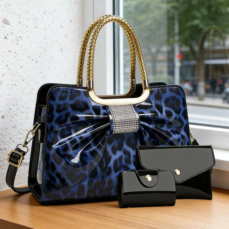 バタフライノットヒョウ柄レディースバッグ、高品質PU素材サッ - Women'S Crossbody Bags のレビューと価格